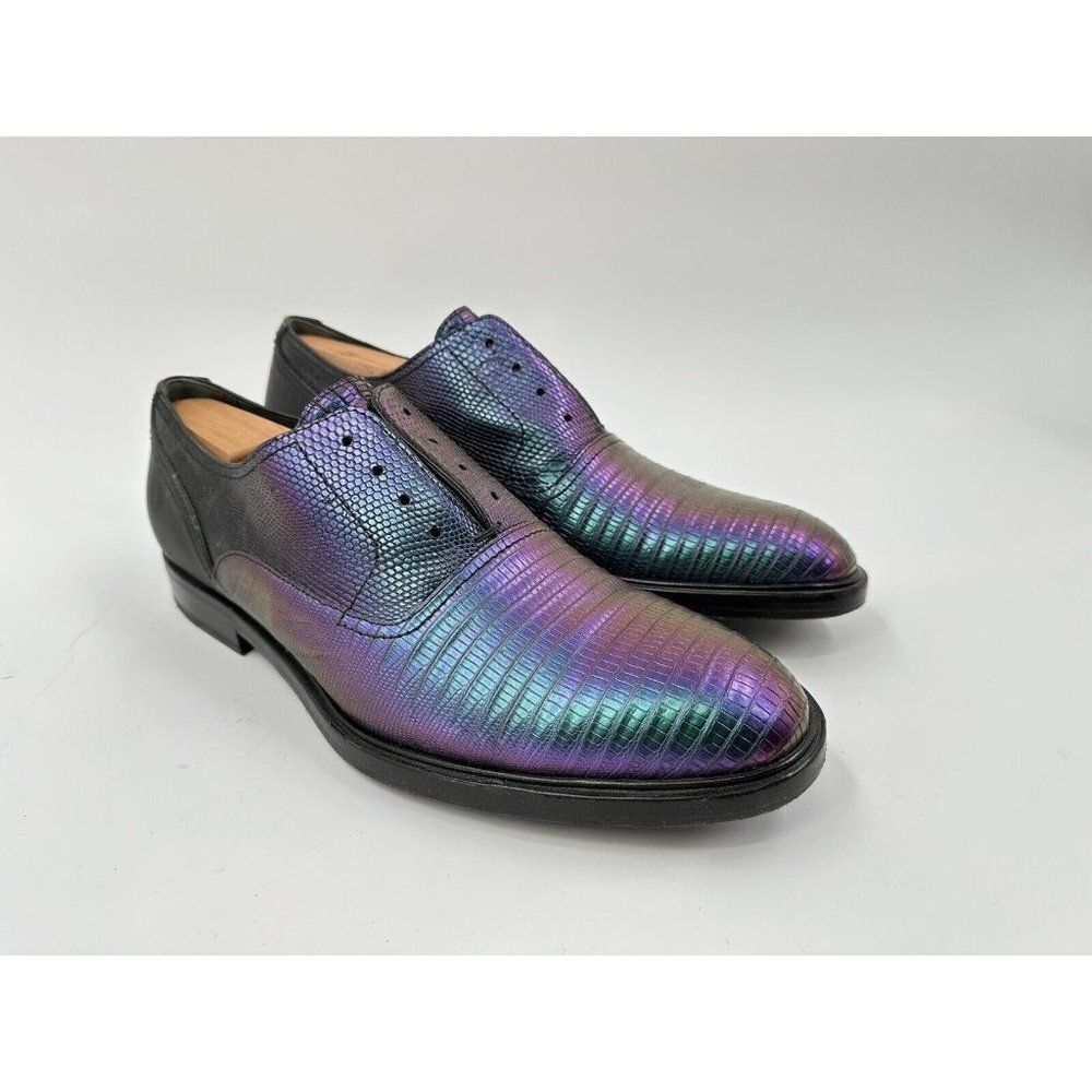 Lanvin Iridescence Lizard Oxford Shoes Size 11-USA